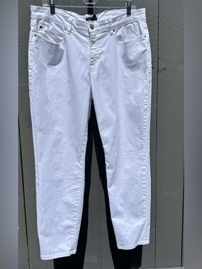 Eileen Fisher White Jeans 14
